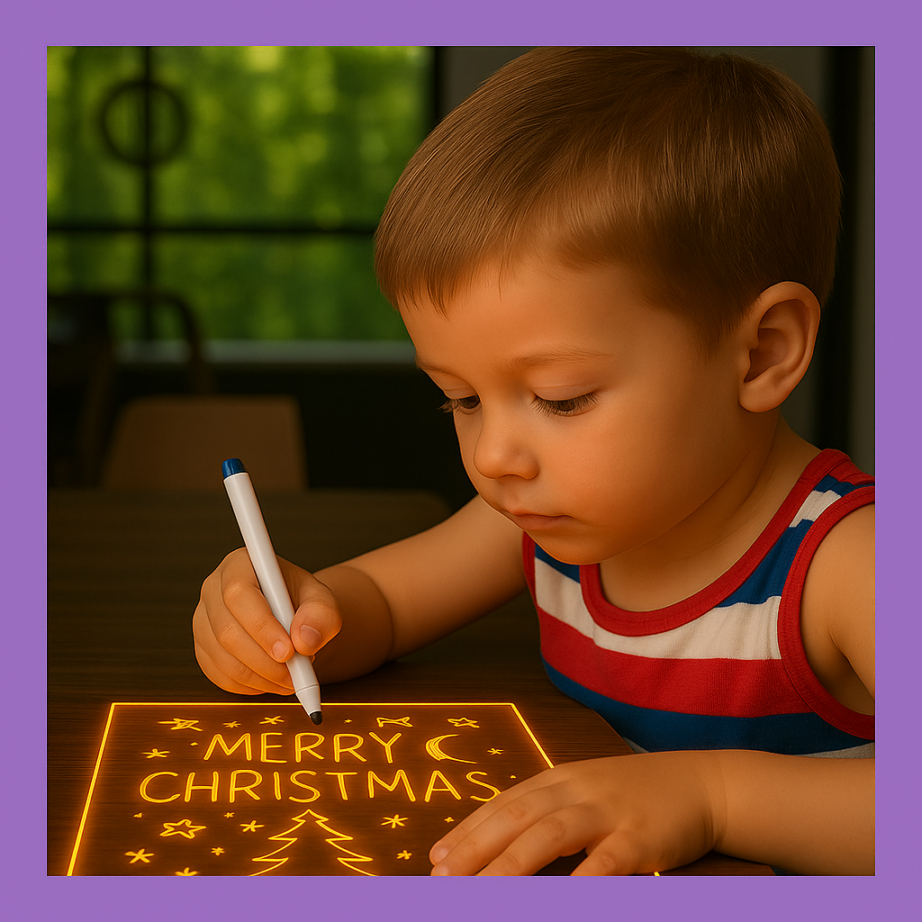 3D LED Light Glass Acrylic Writing pad