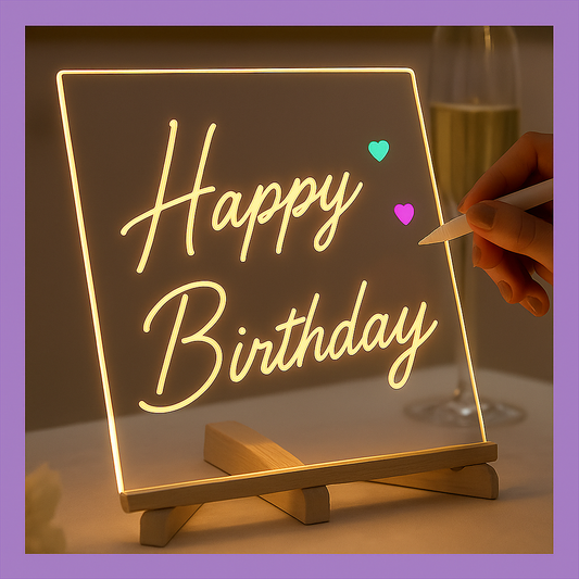 3D LED Light Glass Acrylic Writing pad